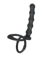 Black Velvets - Penis og Pung-ring med dobbelpenetrering