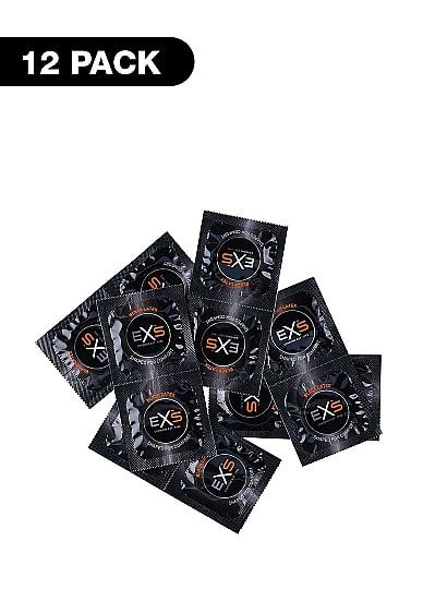 EXS - Black Latex - 12 pk kondomer - Sort