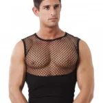Amorable - Tank top i delvis netting