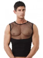 Amorable - Tank top i delvis netting