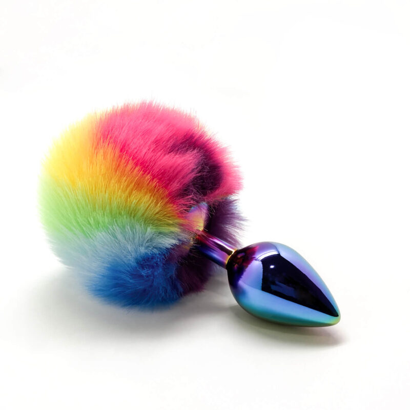 Woomy - Filippi M - Regnbue kaninhale buttplug i metall