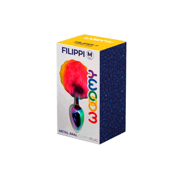 Woomy - Filippi M - Regnbue kaninhale buttplug i metall