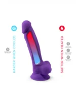 Silexd - Silikon Dildo med Pung - Model 1 - 7" - Lilla - Bilde 6