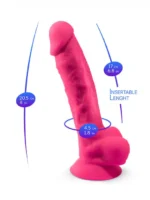 Silexd - Silikon Dildo - Model 1 - 8" - Rosa - Bilde 2