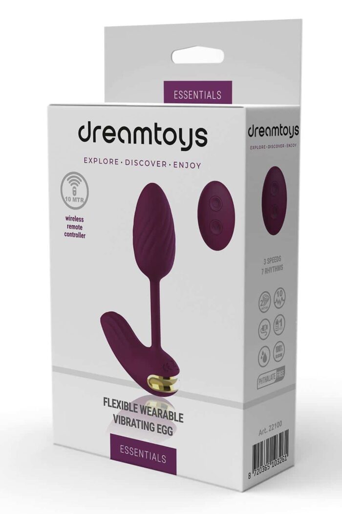 Dreamtoys - Essentials - Trusevibrator med egg og fjernkontroll - Lilla