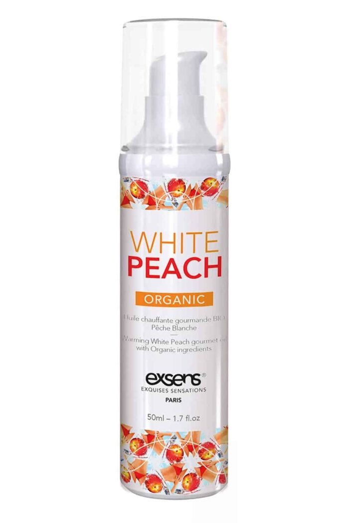 EXSENS - Organic Varmende massasjeolje - White Peach - Hvit Fersken