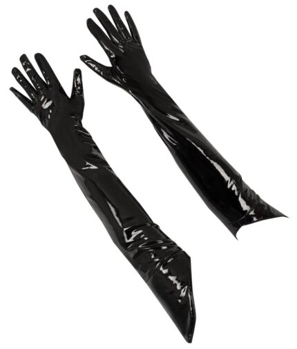 Black Level - Lange Vinyl Hansker - Sort