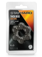 Blush - Stay Hard Thick Bead - Penisring med kuler - sort - Bilde 4