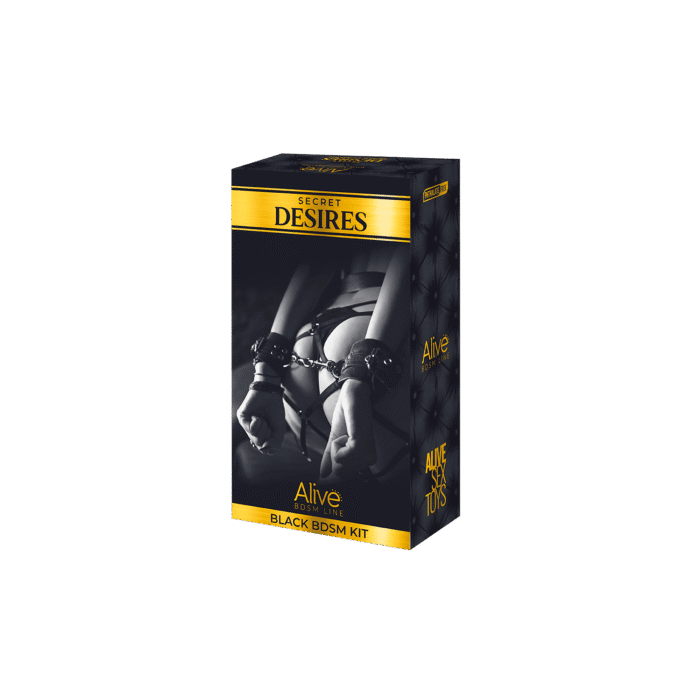 Alive - Secret Desires - Bondagesett med 8 deler - Sort