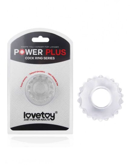 PowerPlus - Transparent Penisring med tagger