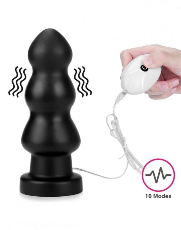 LoveToy - King Size Vibrating Anal Rigger  7,8" / 19,8 cm - sort