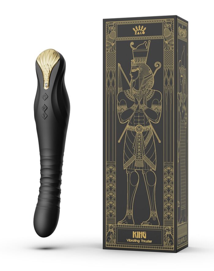 ZALO - King Black - Thrusting vibrator - sort