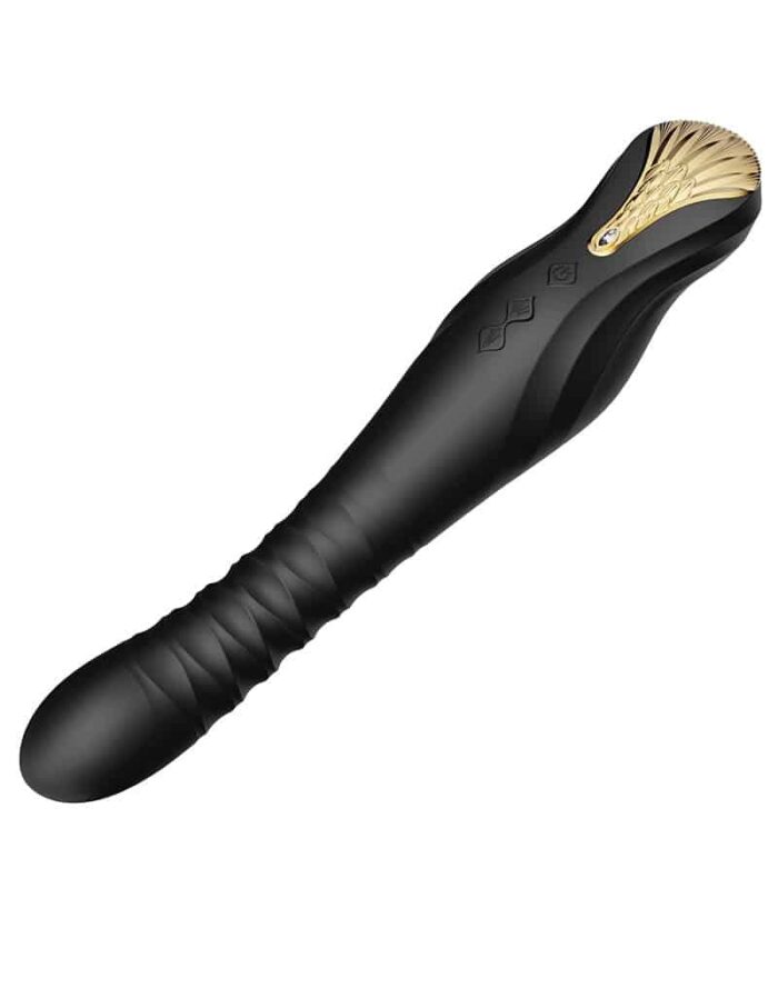ZALO - King Black - Thrusting vibrator - sort