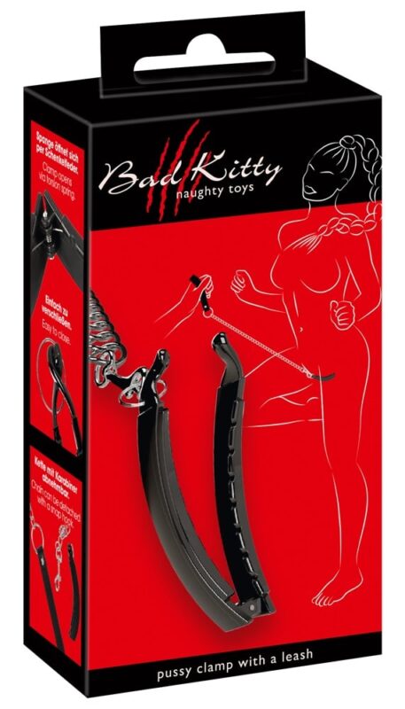 Bad Kitty - Pussy Clamp with Leash - Klemme med bånd