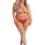 Pink Lipstick - Rainbow Stockings - Queen Size