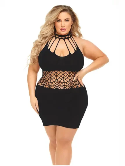 Pink Lipstick - Rich B Phase - Sort kjole - Queen Size
