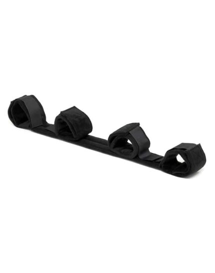 Rimba - Myk Benspreder med 4 Cuffs - Sort