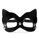 Kinky Diva - High Gloss Cat Mask - Sort