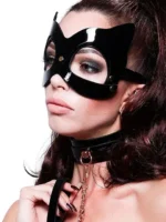 Kinky Diva - High Gloss Cat Mask - Sort - Bilde 8