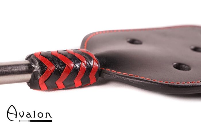 Avalon - OBERON - Spencer Paddle med hull og metallhåndtak med D-ring - Sort og rød