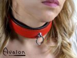 Avalon - DECLARE - Klassisk Collar med O-ring Rødt og Svart