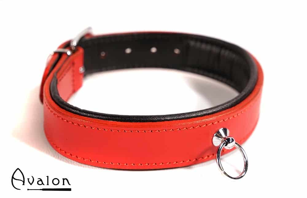 Avalon - DECLARE - Klassisk Collar med O-ring Rødt og Svart