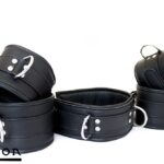 Avalon - EXILE - Cuffs og Collar sett Svart