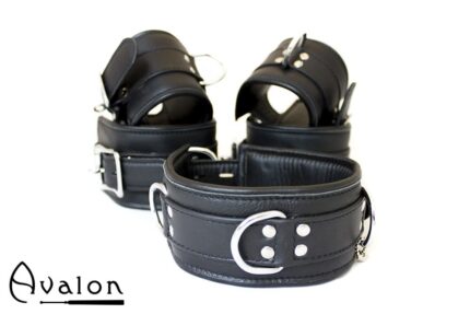 Avalon - EXILE - Cuffs og Collar sett Svart