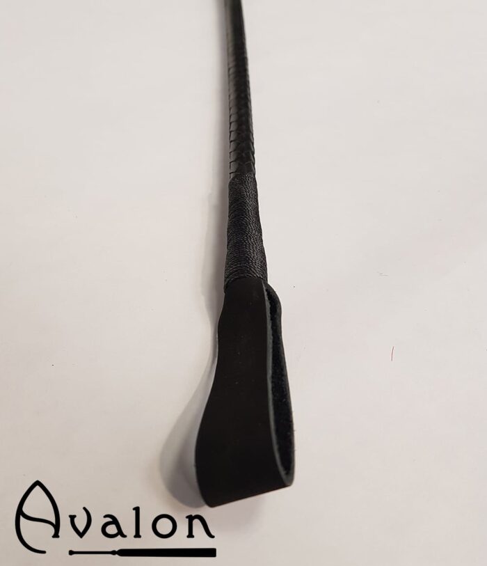 Avalon - LANCE - Klassisk Ridepisk i Lær - Sort