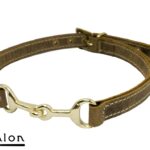 Avalon - Viking - Bit - Brunt Collar med gullfarget bitt