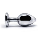 BQS - Tung Metallplug med Rød Krystall - Medium - 230g