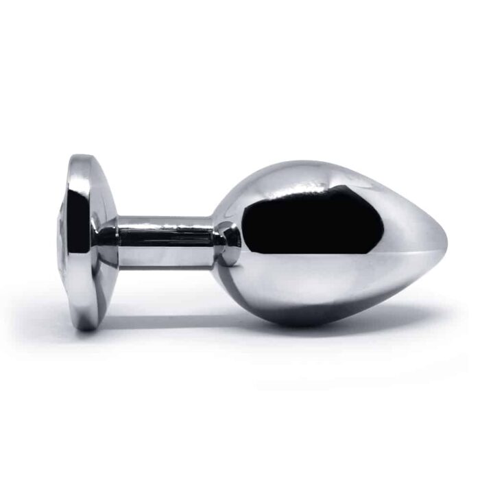 BQS - Tung Metallplug med Rød Krystall - Medium - 230g