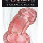 LITTLE GENIE - Glitterati Penis Rose Gold - 8 pk fat 