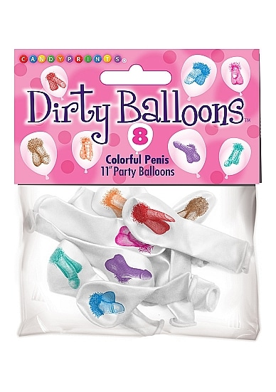 LITTLE GENIE  - Dirty Penis - 8 pk ballonger