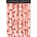 LITTLE GENIE  - Glitterati Peniser i folie forheng - Rosegull - 2 pk
