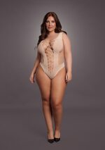 Le Desir - Frekk Body av Netting - Queen Size 2XL-5XL - Beige