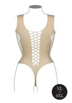 Le Desir - Frekk Body av Netting - Queen Size 2XL-5XL - Beige