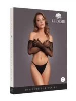 Le Desir - Shimmering opera hansker - Sort/gull One size (XS-XL) - Bilde 2