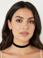 Gnist - Choker med velourlook - 04 - Sort - Bilde 2