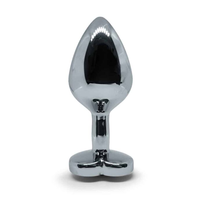 BQS - Buttplug med Hjertekrystall - Blå - Medium