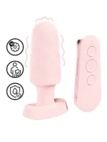 Loveline - The Velvet - Buttplug med Vibrasjoner og Fjernkontroll - Rosa