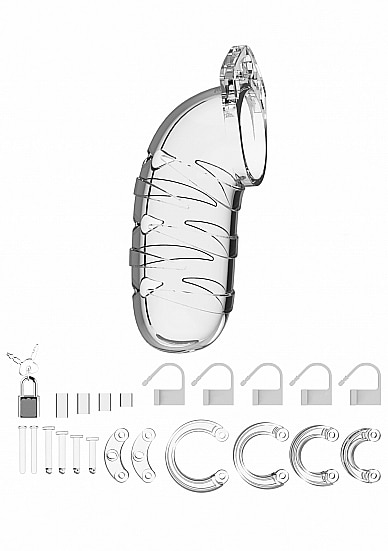 Man Cage - Model 5 - Kuklås 5,5" Transparent