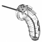 Man Cage - Model 16 - Kuklås 4,5" med Penisplugg - Transparent