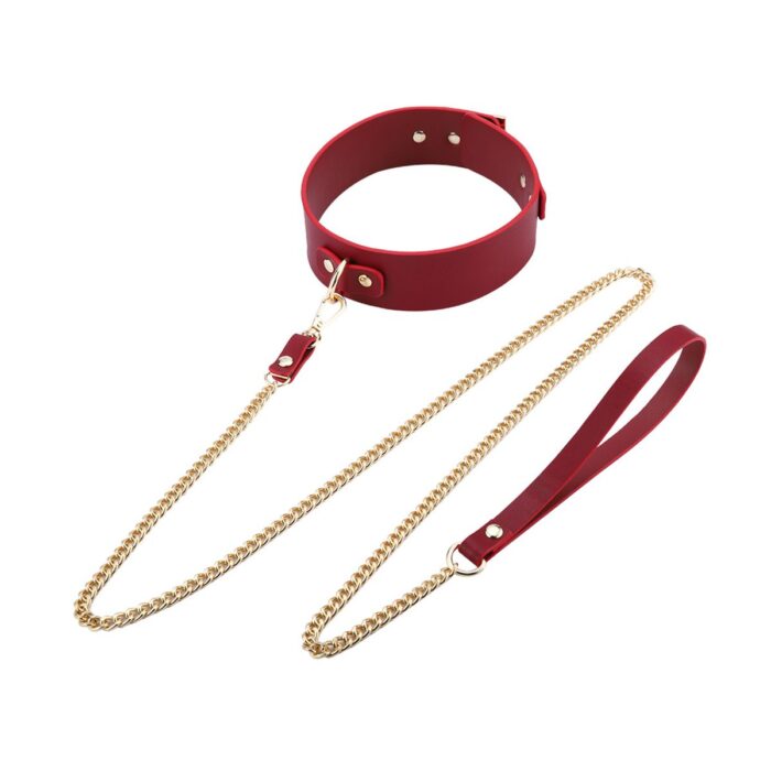 BDSM Deluxe sett med 5 deler og veske - Red