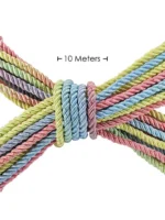 Ouch! Bondagetau - 10 meter - 6mm - Pastell regnbue - Bilde 2