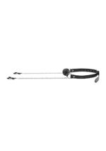 Ouch! Black & White - Ballgag med pustehull og brystklyper- Sort