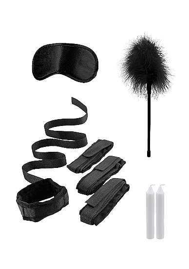 Ouch! Black & White -  Bed Bindings  Restraint Kit - Bondage stroppesett