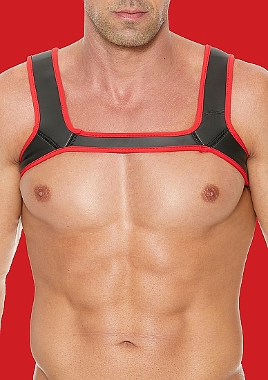 Ouch! Puppy Play - Neoprene Harness - Rødt