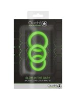 Ouch! Penisring 3pk - Glow in the dark