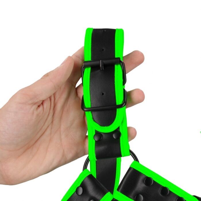 Ouch! Chest Bulldog Harness - Glow In The Dark